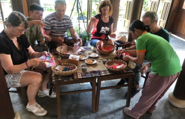 Learning to make lanterns in Hoi An